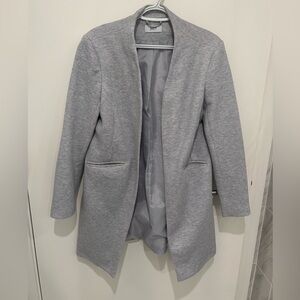 Suzy Shier Grey Open Car Coat – Longline